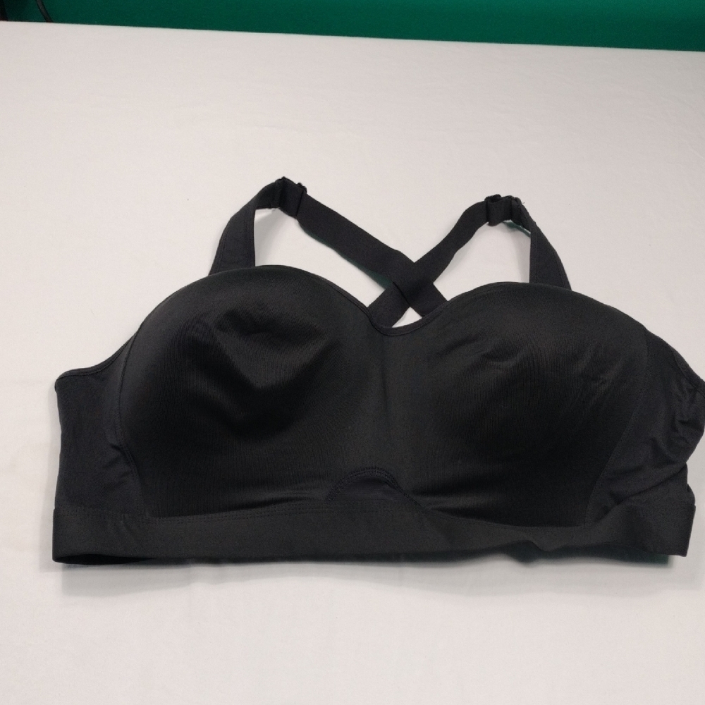 MTA Sport Women's Black Cross-Back Bra Size 3 X